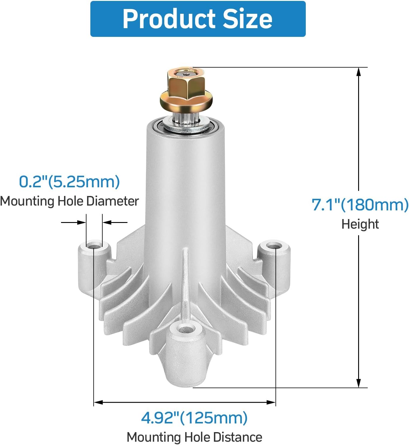 130794 Spindle Assembly 153535 Pulley Replacement for 532130794 582922301 AYP Husqvarna Craftsman Jonsered Poulan Pro