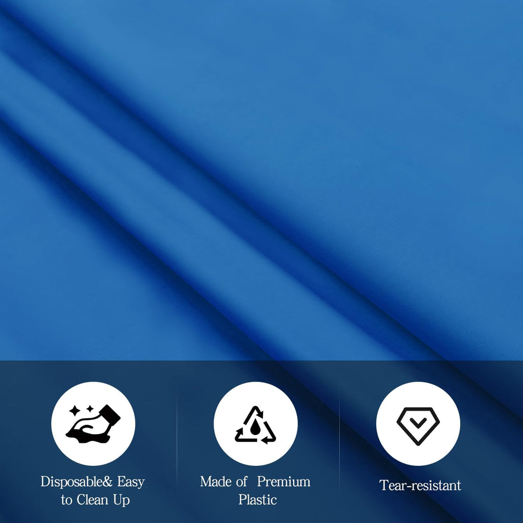 Royal Blue 6 Pack Plastic Table Cloth 54" x 108", Disposable Tablecloths Rectangle Table Cover, Plastic Tablecloths