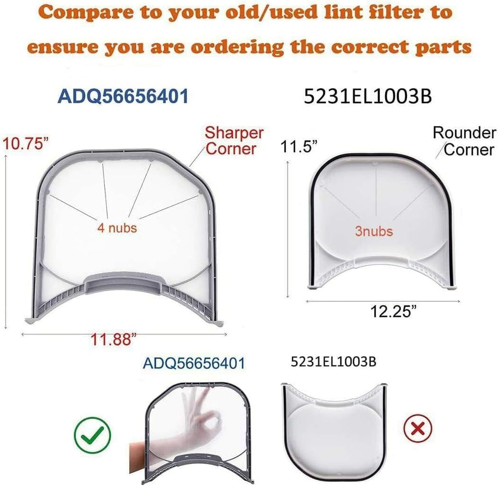 Dryer Lint Filter for LG DLGX3371R,DLGX3371V,DLGX3371W