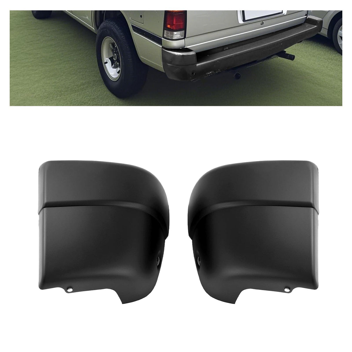 KUAFU Bumper End Cap LH and RH Compatible with Rodeo