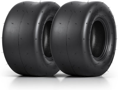 13x6.50-6 Lawn Mower Tires, Smooth 4PR Tubeless, Set of 2 | 13x6.5-6 for zero-turn mowers, garden tractors, golf