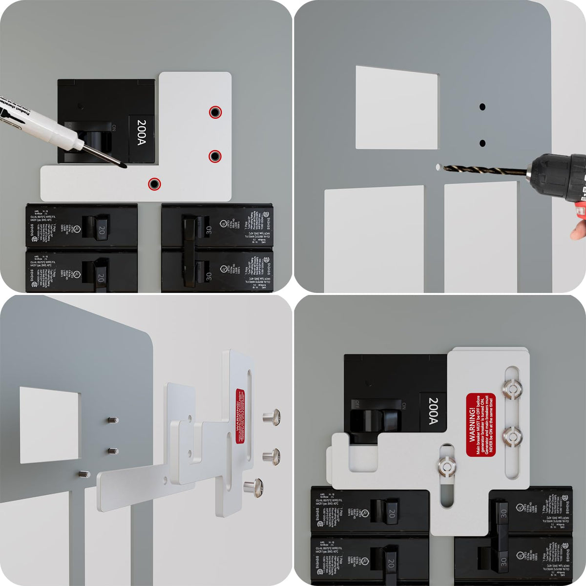 Generator Interlock Kit Compatible with Siemens or Murray 150&200Amp Panels