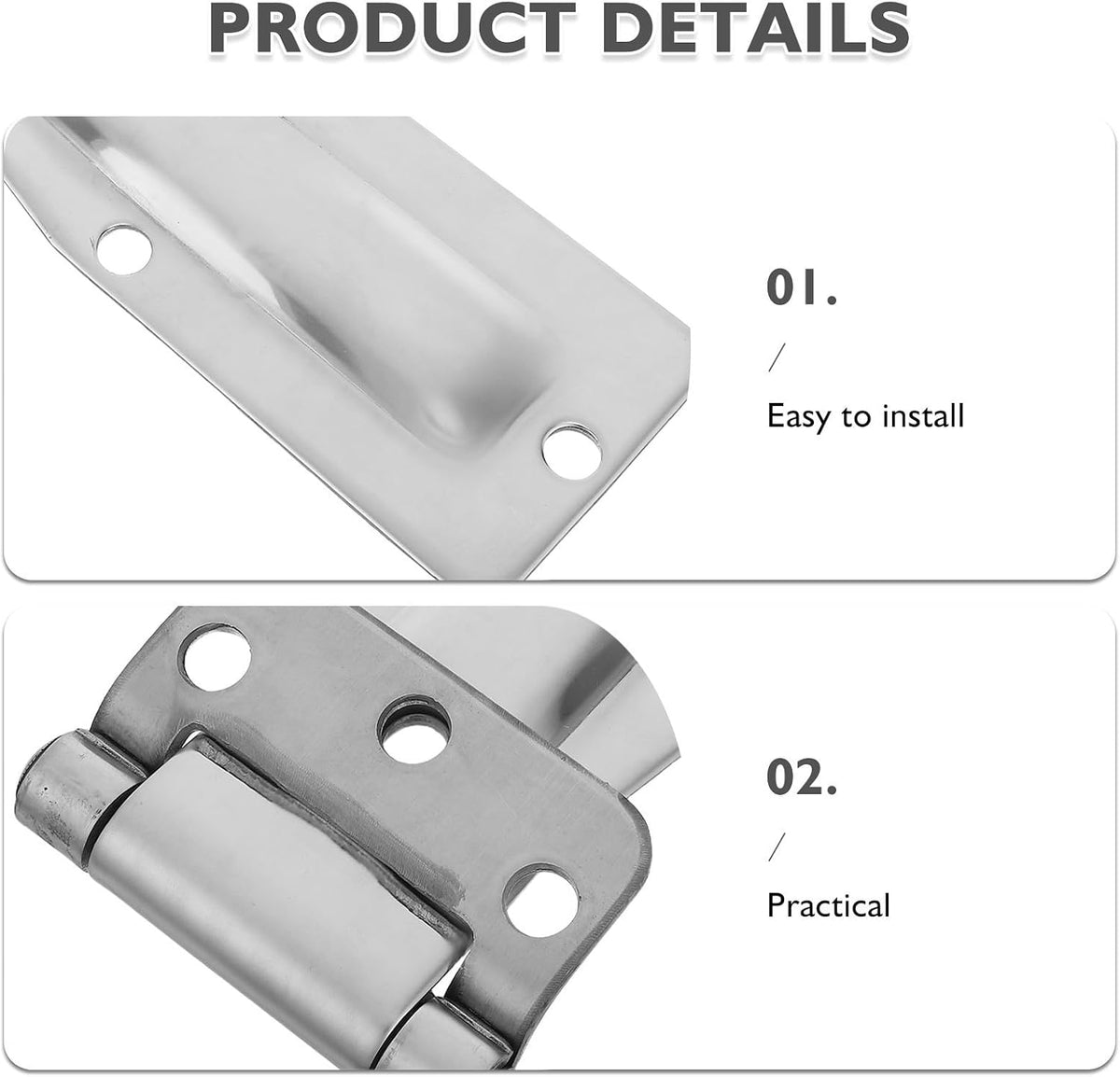 Stainless Steel Trailer Hinges for Rear Doors, Heavy Duty Marine Grade