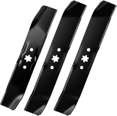 Aeagle LT1045 Lawn Mower Blade Kit for Cub Cadet Troy Bilt LT1046 i1046 46'' Deck Riding Mower Lawn Tractor Replace 942-0611A 942-0612A 742-0611A 942-04124, 3 Pack (Black)