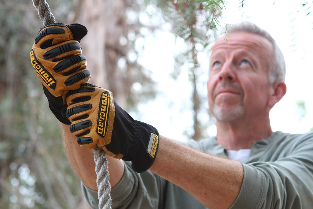 Ranchworx Work Gloves RWG2, Premier Leather Work Glove, Performance Fit, Durable, Machine Washable, (1 Pair)