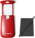 Small Pocket Magnifying Glass 3.0X with LED Light for Reading; Lighted Hand Held Coin Loupe; Mini Magnify Lens; Gifts