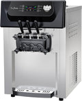 Commercial Soft Serve Ice Cream Machine, 2200W 3 Flavor Soft Serve Maker with LCD Touch Screen, 5.3-7.4 Gal/Hr High