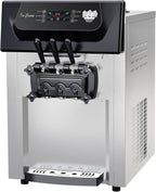 Commercial Soft Serve Ice Cream Machine, 2200W 3 Flavor Soft Serve Maker with LCD Touch Screen, 5.3-7.4 Gal/Hr High