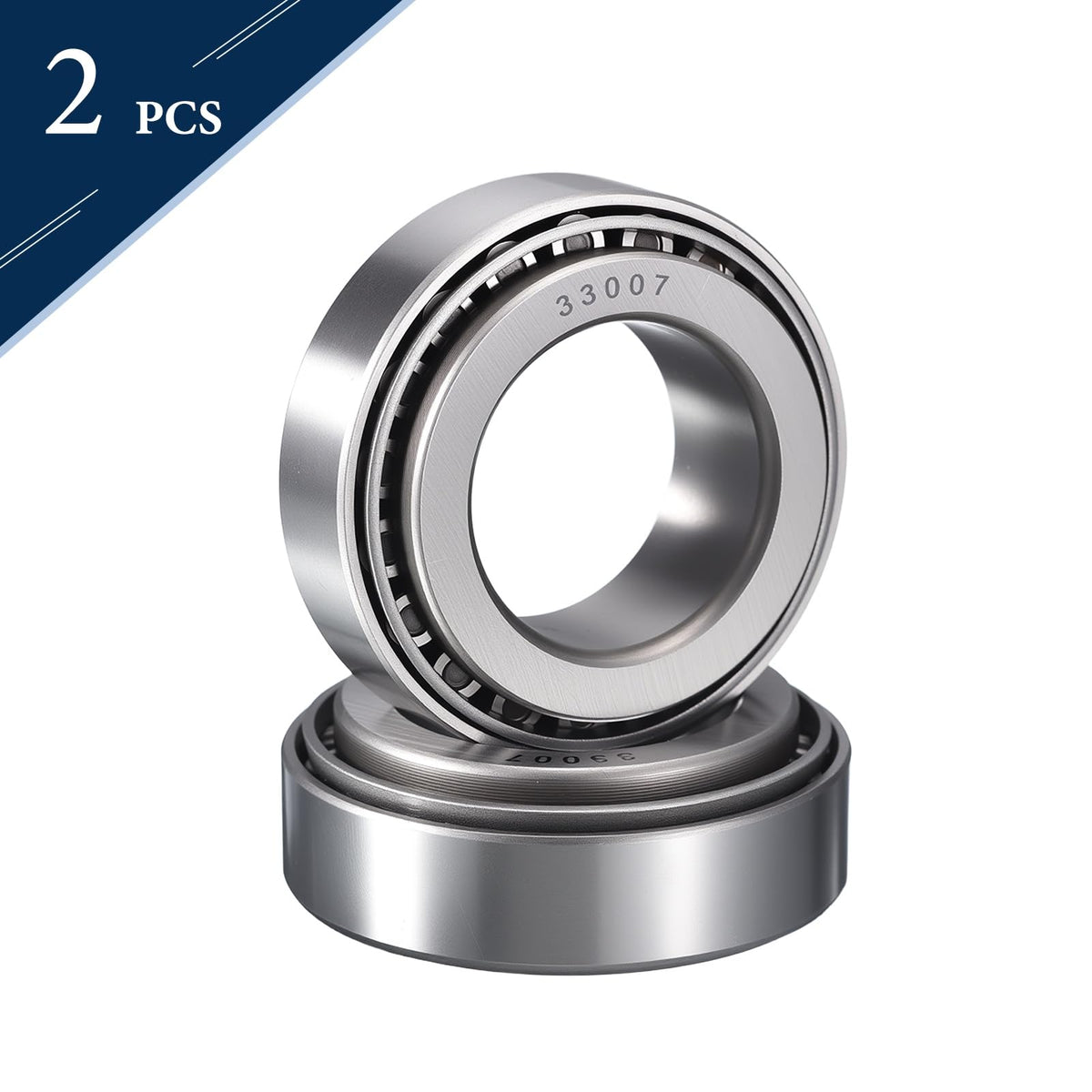 HIPicco 2 Pack 33007 Tapered Roller Bearing Cone and Cup Set