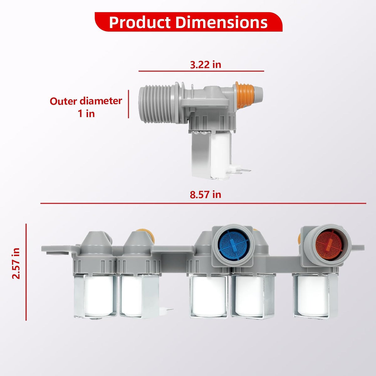 WT7200CW Water Inlet Valve Fit for LG Washer WT7500CW WT7600HKA WT7700HVA