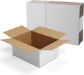 12x9x6 Shipping Boxes 15 Pack, White Corrugated Cardboard Boxes with Side-Lock and Pre-Applied Double-Sided Tape