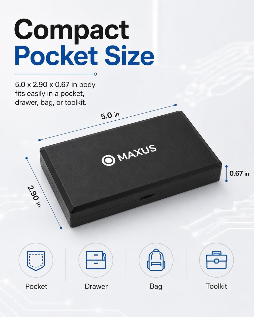 Digital Pocket Gram Scale 500g x 0.01g High Precision with Tray