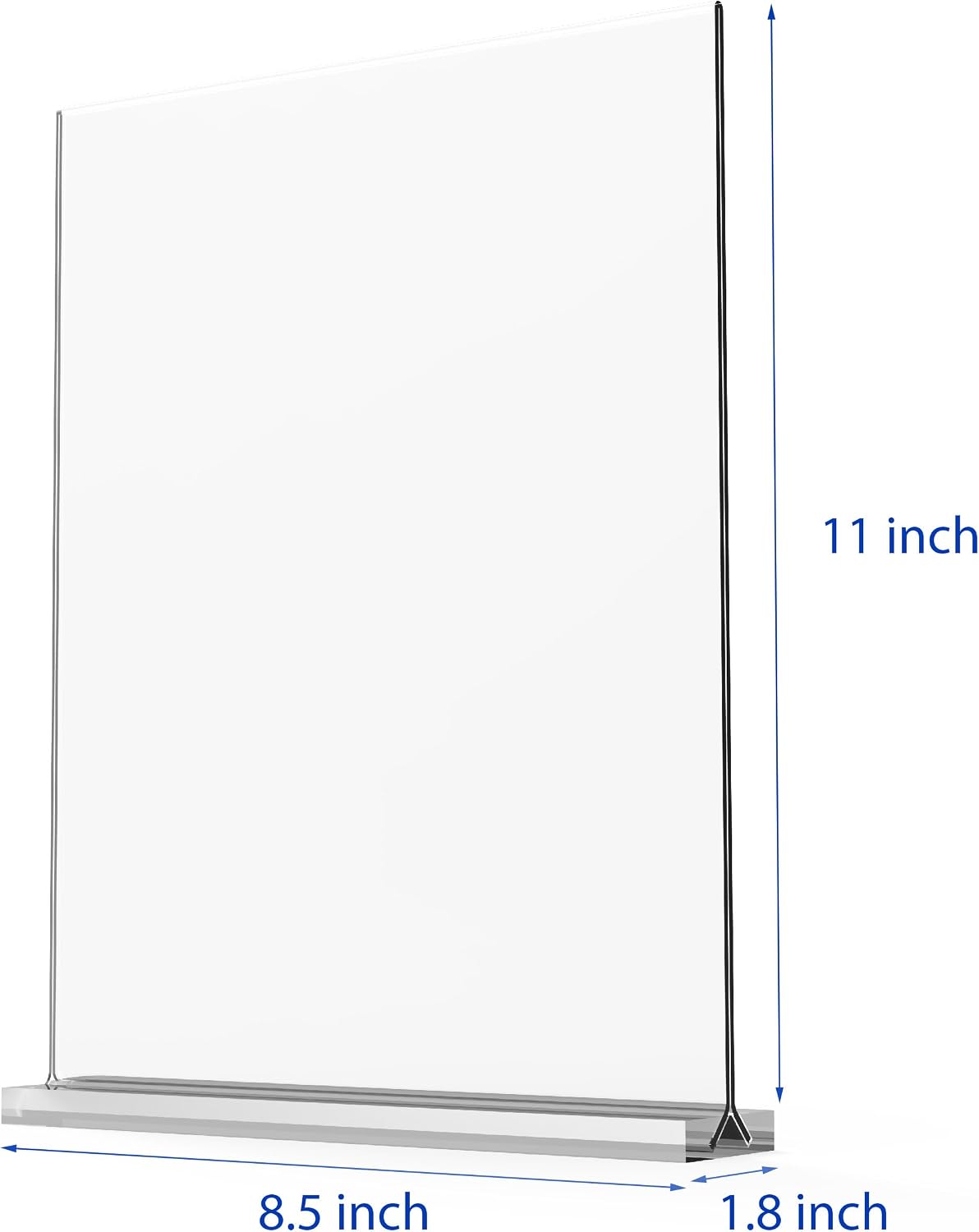 8.5x11 Acrylic Sign Holder 3 Pack Vertical Double-Sided Display (Optional 8.5x11 8.5x5.5 5x7 Horizontal and Vertical)
