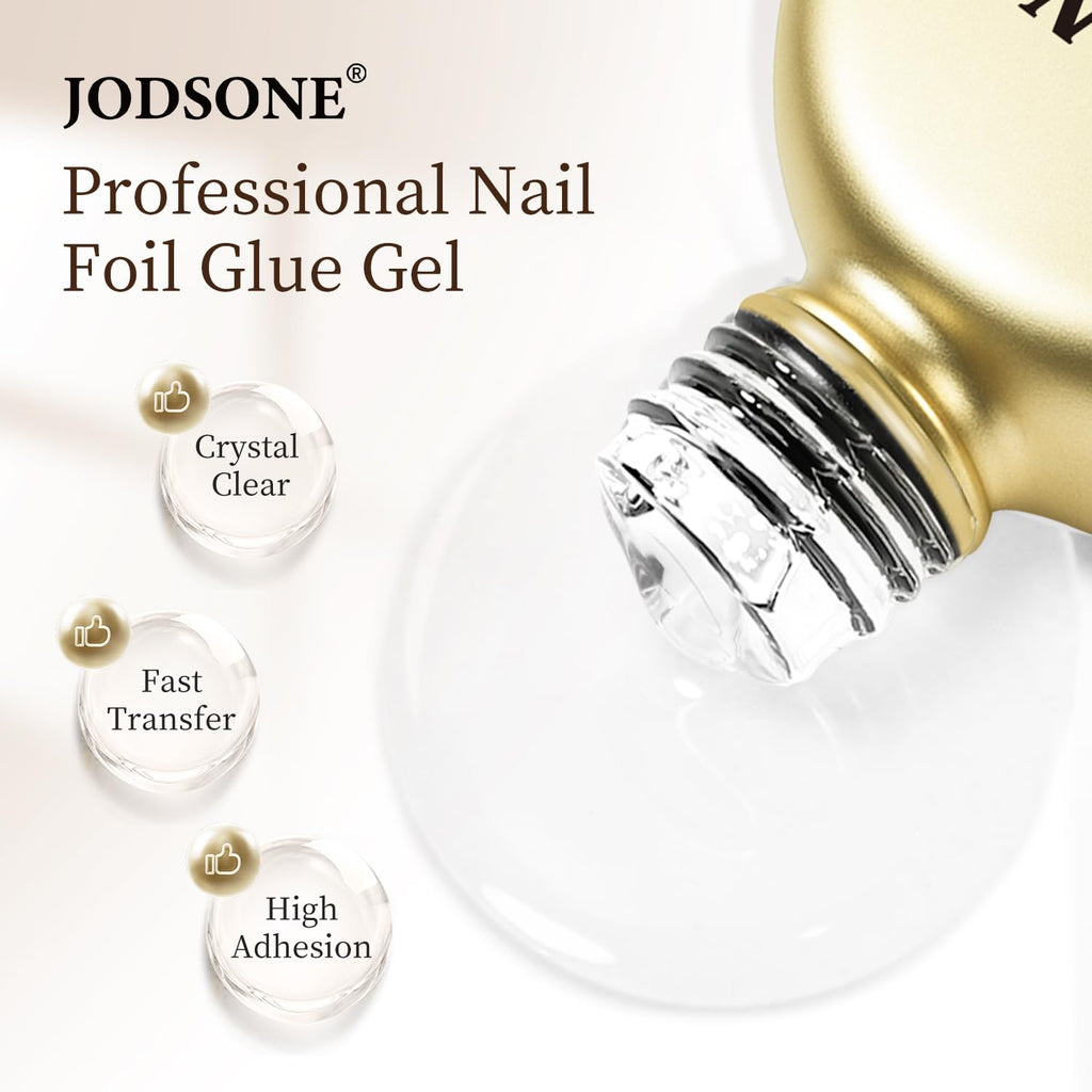 Nail Foil Glue 16.5ml, Hema-free Foil Transfer Gel, High Adhesion