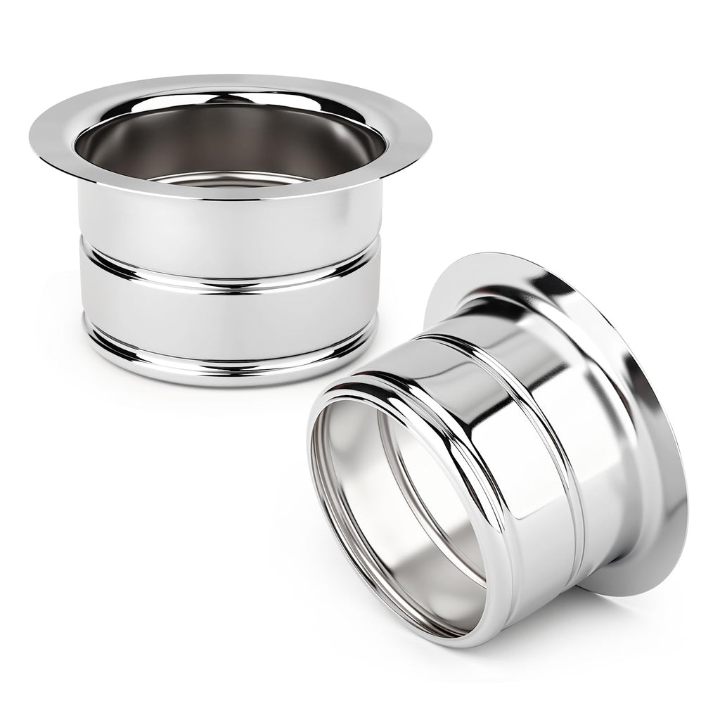 LUBIYACK 2PCS SS Deep Garbage Disposal Flange Fit 3-1/8" Drain Hole