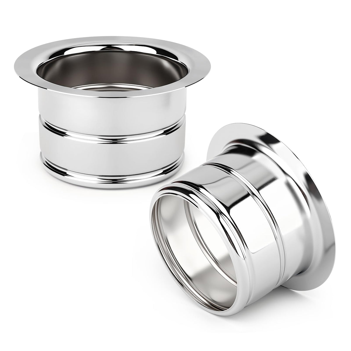LUBIYACK 2PCS SS Deep Garbage Disposal Flange Fit 3-1/8" Drain Hole