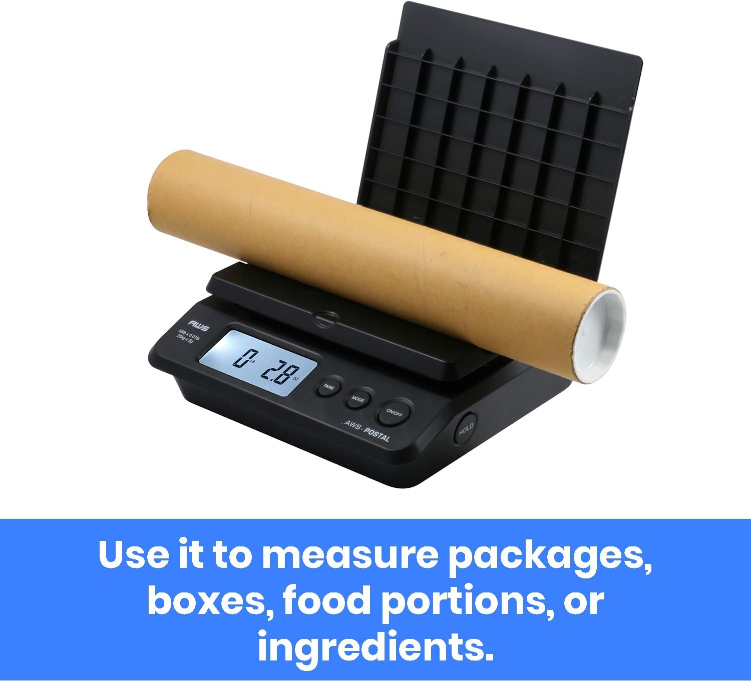 Digital Shipping Postal Scale, Package Postage ScaleBacklit LCD Screen55lbs. x 0.01lbs. (Black), PS-25