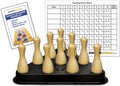 Table Shuffleboard Bowling Brown Pins, Regulation Pinsetter, Rules & Regulation Booklet, Scoring Chart and Erasable Pen