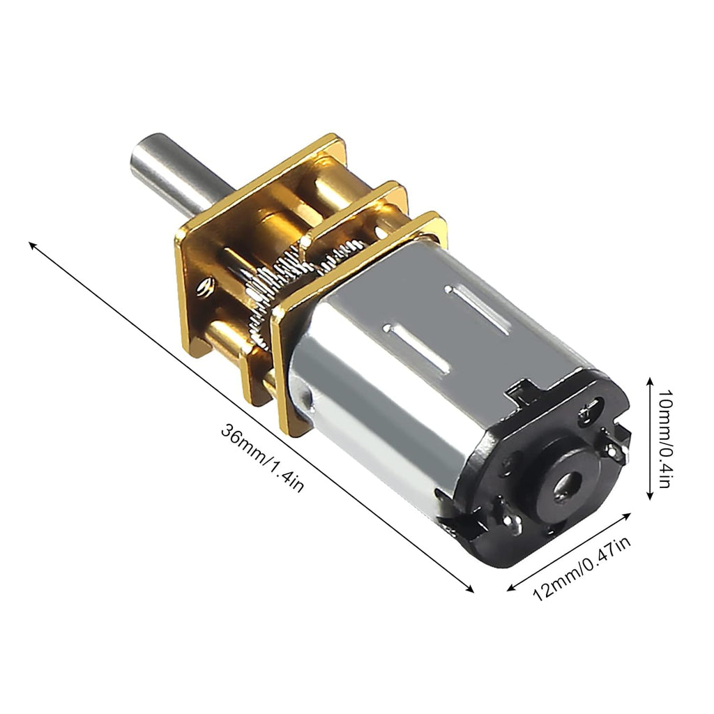 2PCS DC 6V 100RPM N20 Gear Motor High Torque Electric Micro Speed Reduction Geared Motor