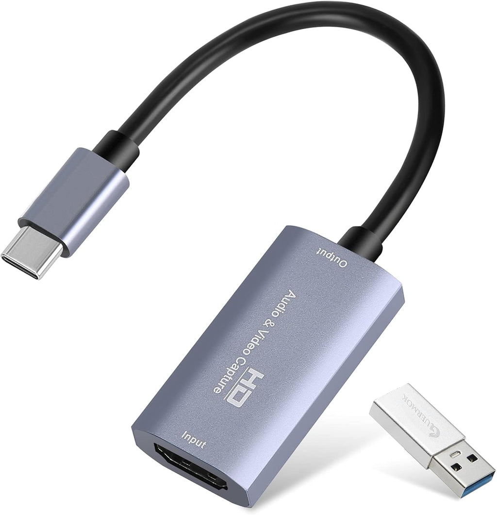 Video Capture Card, 4K USB3.0 HDMI to USB C, 1080P 60FPS & 2K 30FPS | Capture Card for Streaming, Compatible with