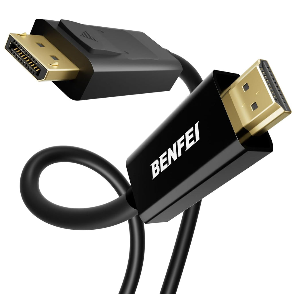4K DisplayPort to HDMI 6 Feet Cable, Uni-Directional DP 1.2 Computer to HDMI 1.4 Screen Gold Plated Cord for Lenovo