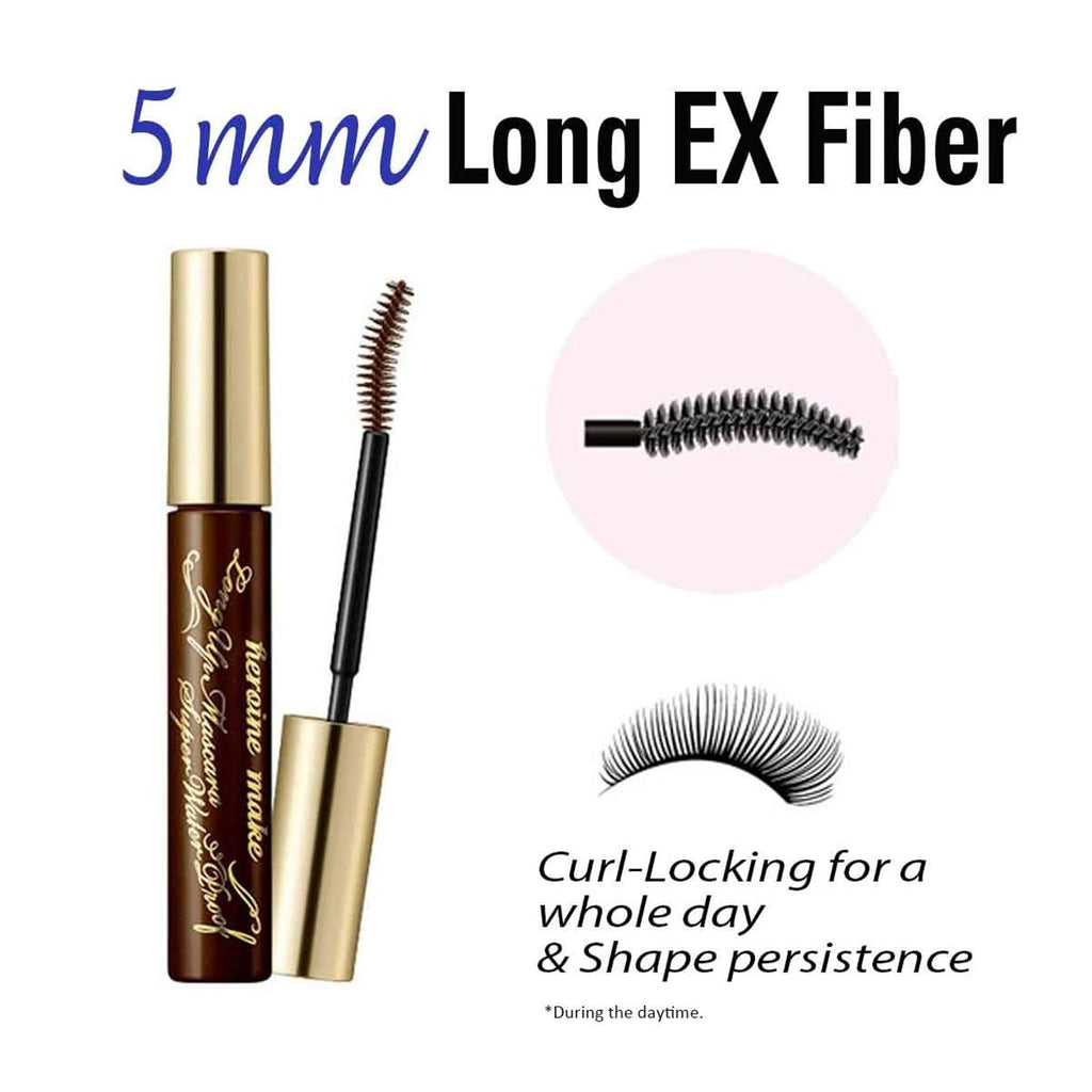 KISSME Heroine Make Super Waterproof Mascara | Length & Curl | Brown