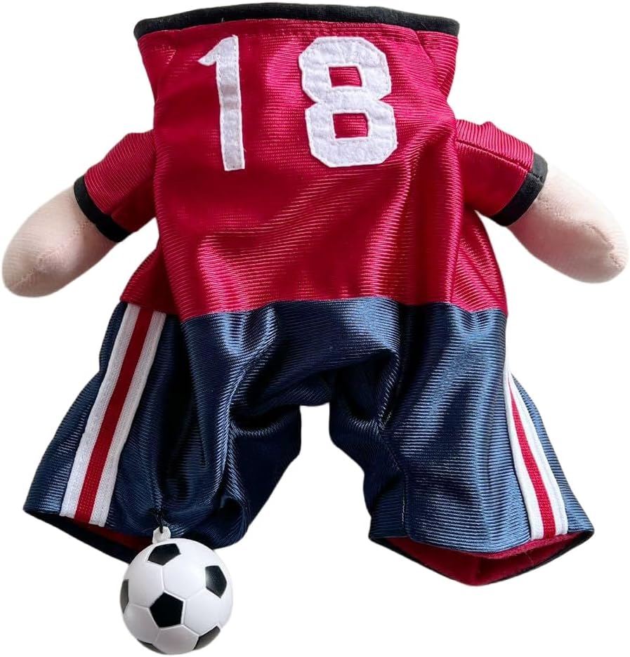 Soccer Player Dog Costume Adjustable Halloween Outfit-M