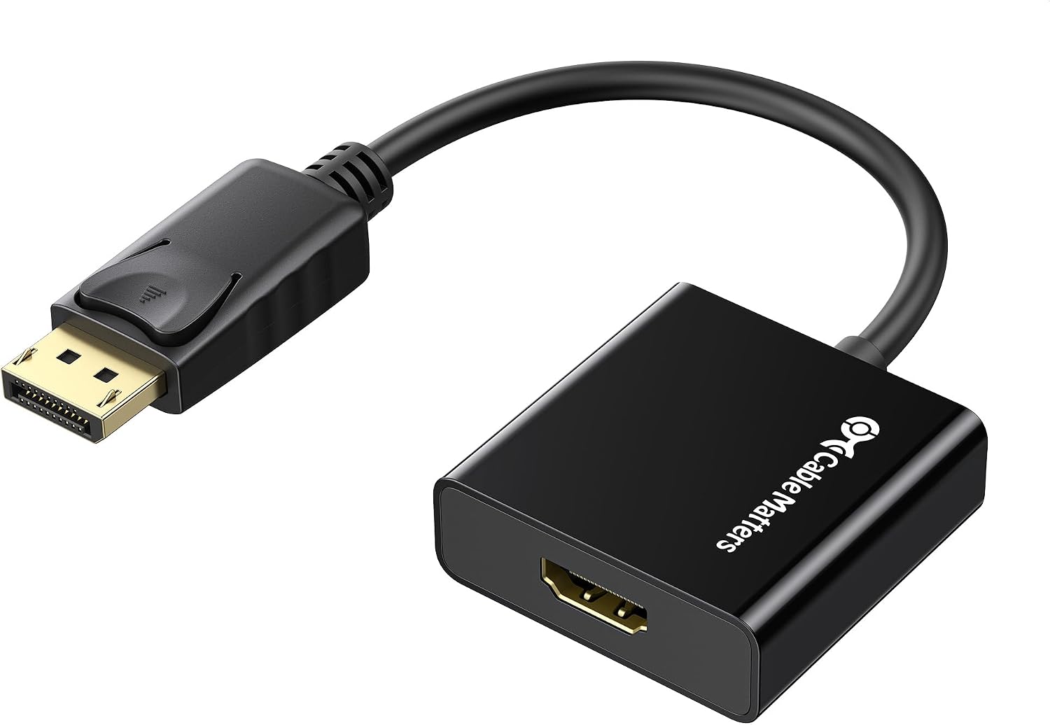 Active DisplayPort to HDMI Adapter, 4K@60Hz, DP to HDMI | One-Way DP Male to HDMI Female, AMD Eyefinity Support, Up