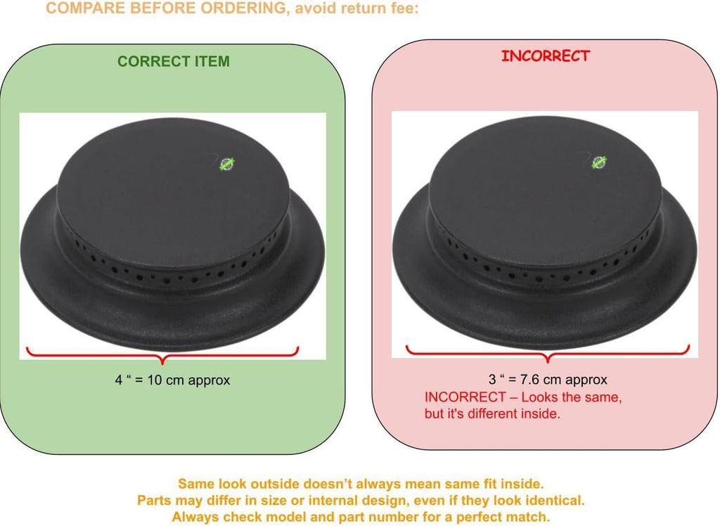 EQUIP. DR US WP3403M075-10 EDR75-10X1 compatible with Jenn-Air Maytag Dual-Fuel Slide-In Range Burner Cap fits old #sWP3403M075-10