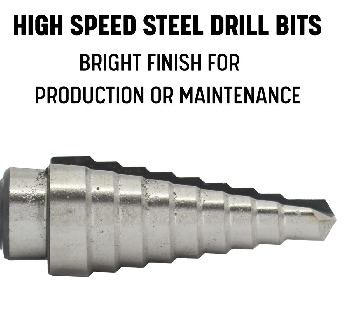 Drill America 5 Piece High Speed Steel Step Drill Bit Set (#1- #5), VAC Series
