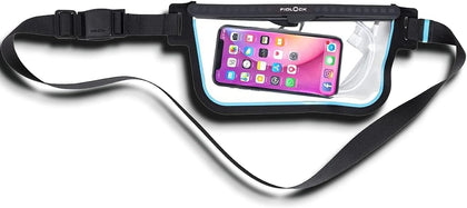 Hermetic Sling Phone Dry Bag, Waterproof Pouch, Transparent Blue | Dry Bag, FIDLOCK Buckle, Magnetic Self-Sealing