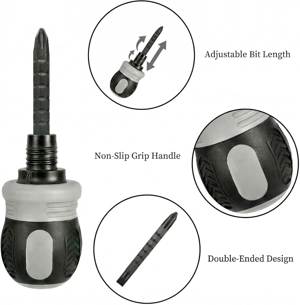 Tire Repair Kit, 60PCS Rubber Tire Repair Plugs, 3-in-1 Ratchet Tool | With Screwdriver, Needle Nose Pliers & EVA