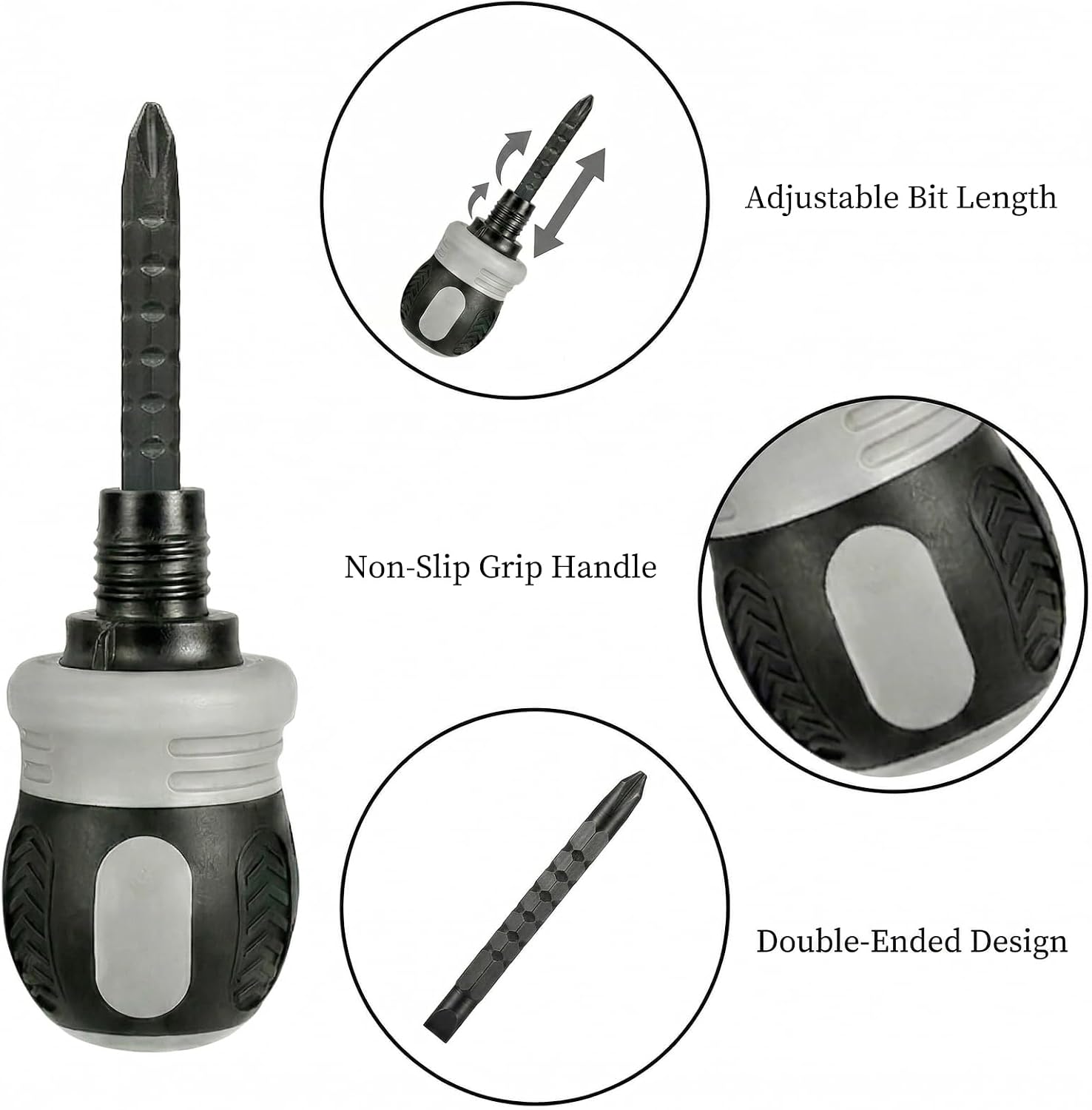 Tire Repair Kit, 60PCS Rubber Tire Repair Plugs, 3-in-1 Ratchet Tool | With Screwdriver, Needle Nose Pliers & EVA