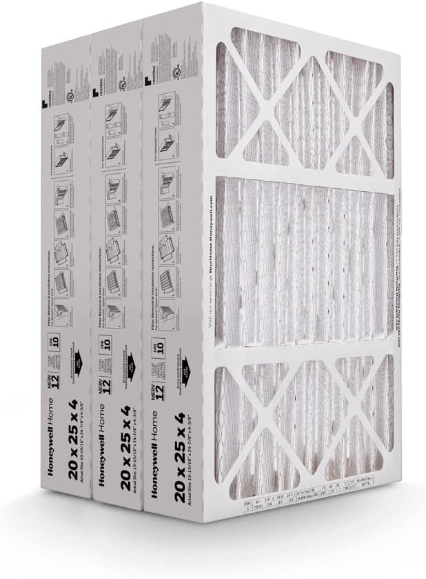 20x25x4 MERV 12, AC Furnace Air Filter, 3 PACK | (CF200A1016-3PKAM) (Actual Dimensions: 19.9 x 24.9 x 4.38 in.)