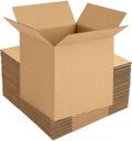 16" x 16" x 16" Kraft Corrugated Shipping Box - 25 Pack - Large Cube RSC Box for Moving, Storage, Packing - Single