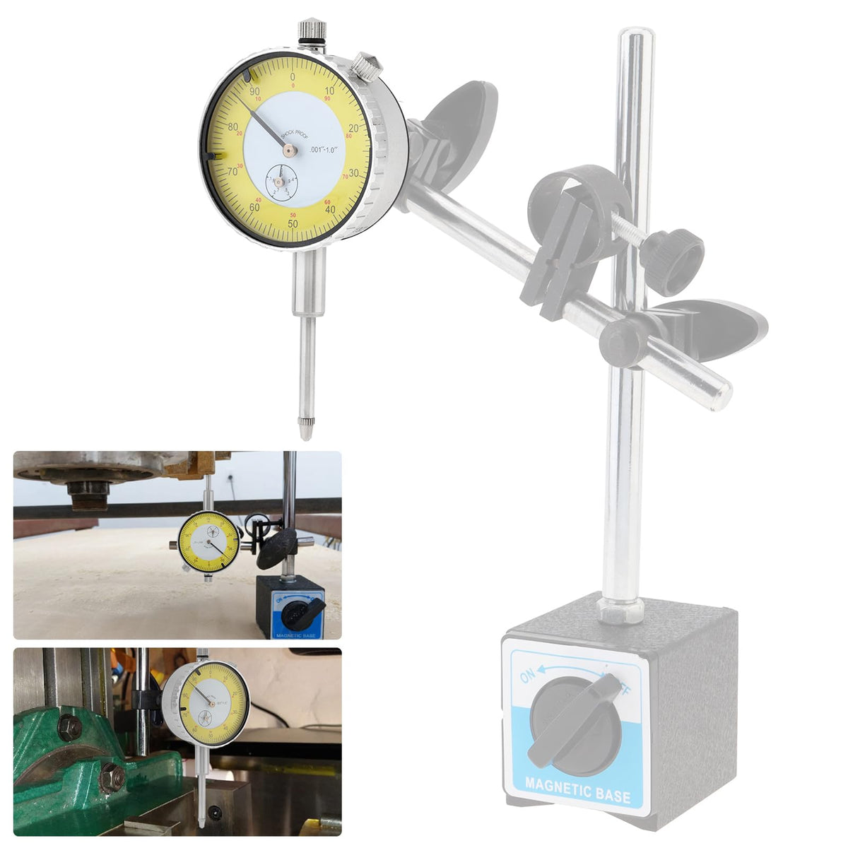0-1 inch Dial Gauge Tester Indicator, Imperial Scale Dial Indicator