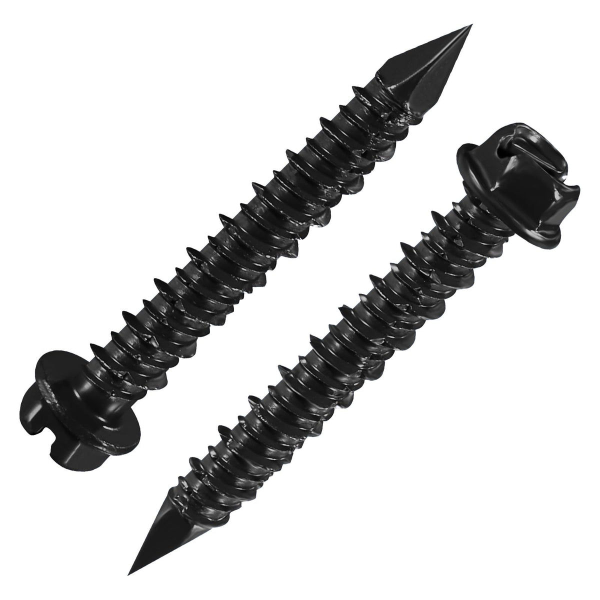 117 PCS 3/16" Slotted Hex Head Concrete Screws Assortment Kit