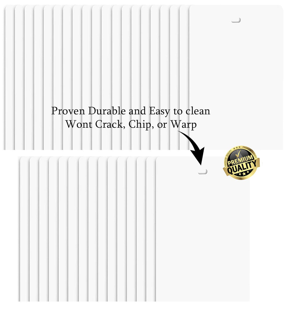 Vertical Blinds Replacement Slats Heavy Duty PVC Smooth Curved (White) You Pick Size and Quantity (64.5 Inches) (35