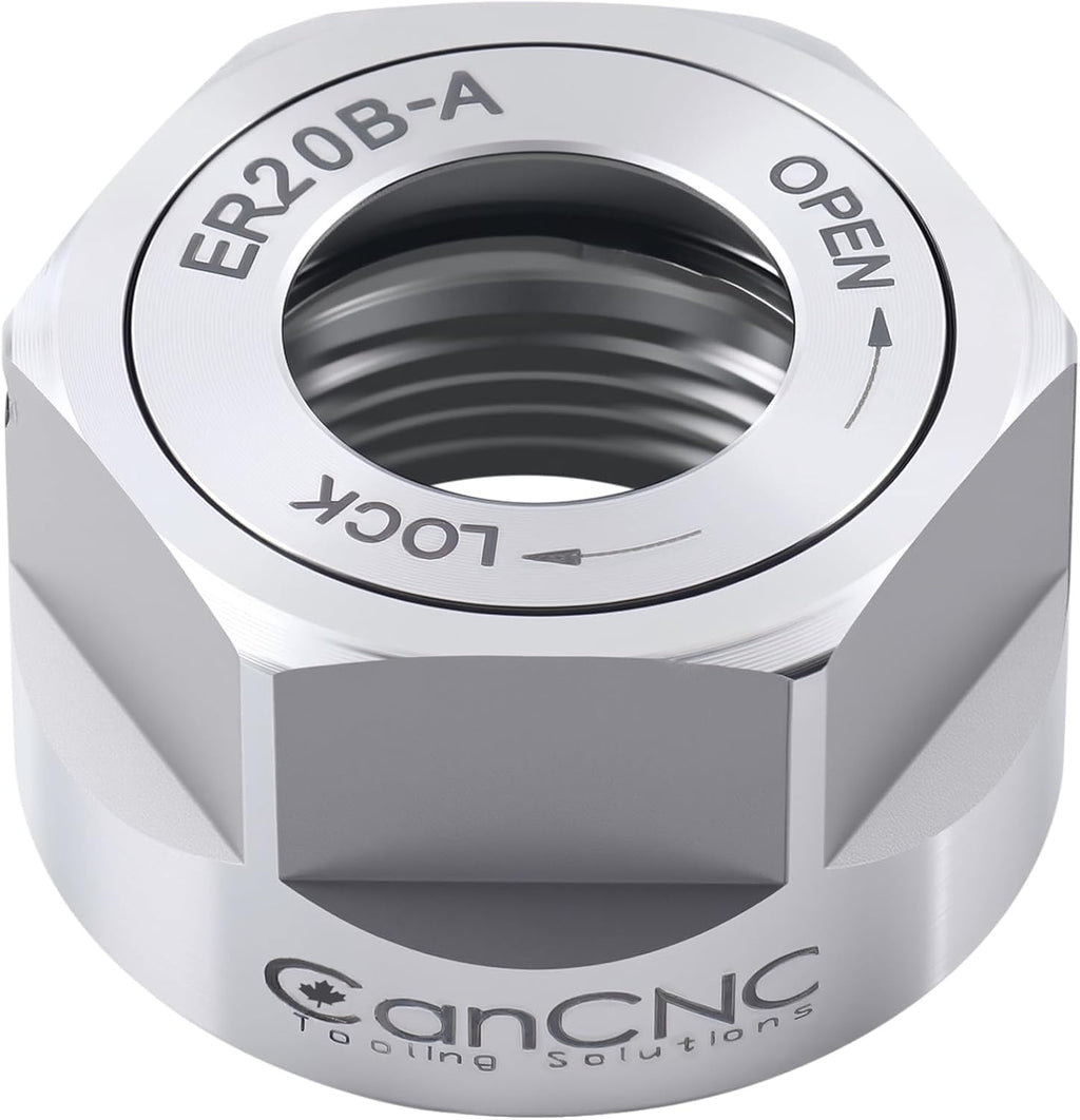 CanCNC ER20 Ball Bearing Collet Chuck Nut, Hex, 0537-2000