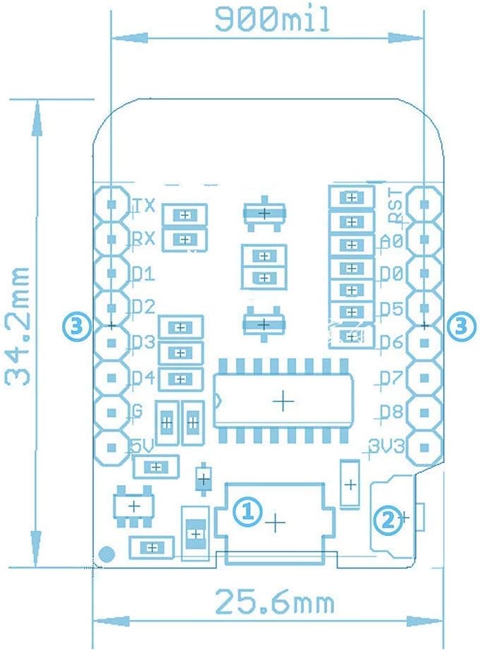 ACEIRMC 6pcs ESP8266 D1 MINI WiFi Dev Board ESP-12 ESP-12F NodeMcu Mini Module for WeMos Lua 4M Bytes WLAN WiFi Internet Development Board Base on ESP8266 ESP-12F for Arduino