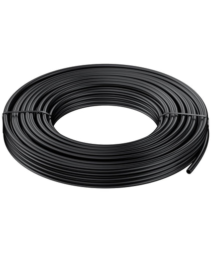 25 ft. 1/4" Drip Irrigation Tubing, Blank PE Distribution Tubing for Drip Irrigation System, Black Polyethylene Drip
