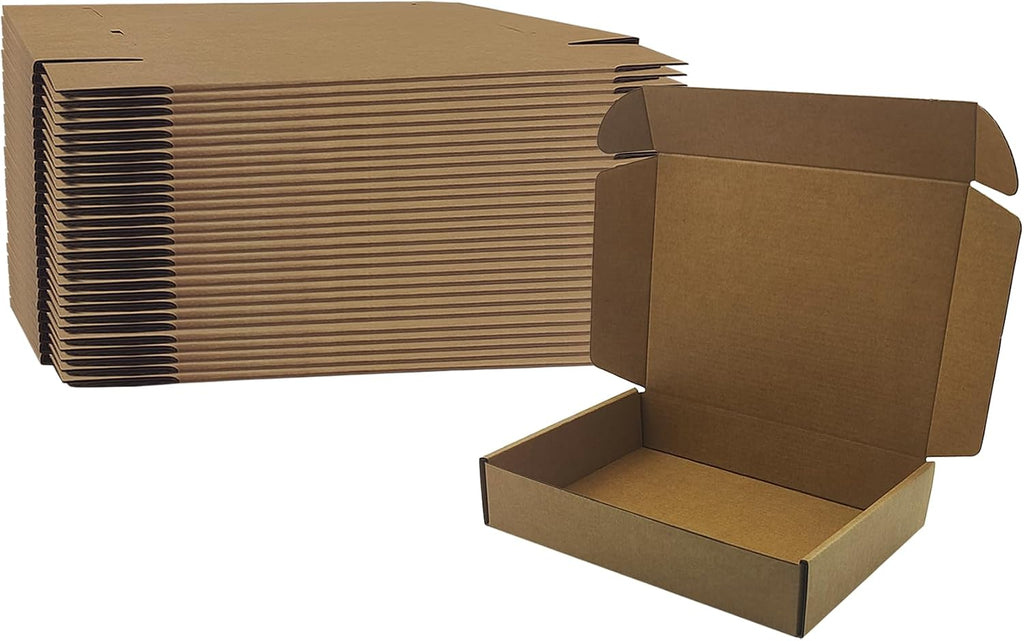 11 x6 x2 inches Corrugated Shipping Boxes, Brown Cardboard Mailers, 28 Pack