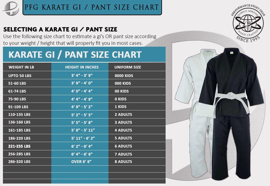 Lightweight Karate Gi - Kids to Adults - Jaguar Pro Gear (Belt Included)