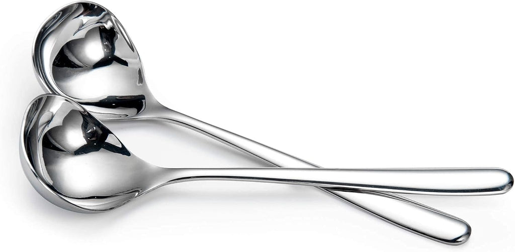 8-Inch Gravy Ladle SUS304 Stainless Steel Serving Ladle, Set of 4