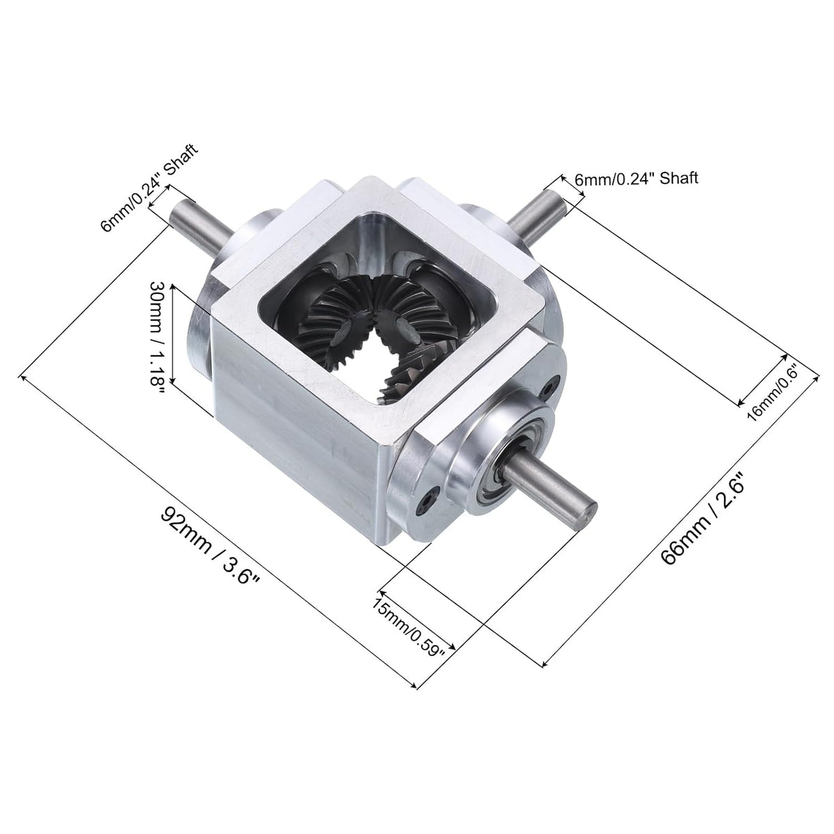 uxcell Gear Box 90 Degree Right Angle Bevel Gearbox 1:1 Reversing