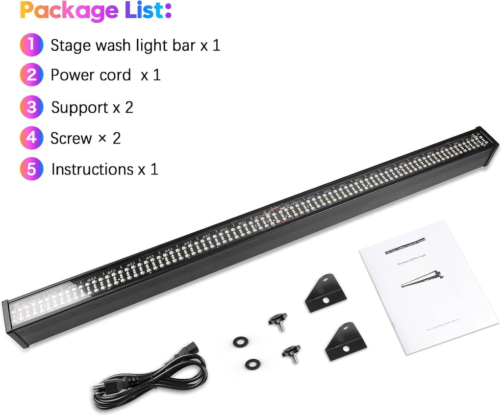 LED Wall Washer Light,336 LEDs 70W RGB DJ Light Bar Stage Lighting Support DMX & Sound Activated Control Dj Party