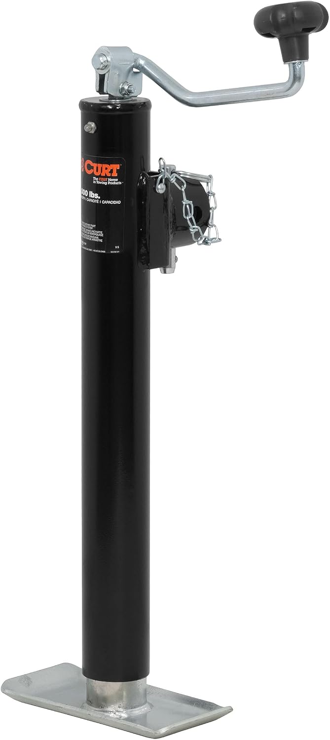 28356 Weld-On Pipe-Mount Swivel Trailer Jack, 5,000 lbs., 15 Inches Vertical Travel