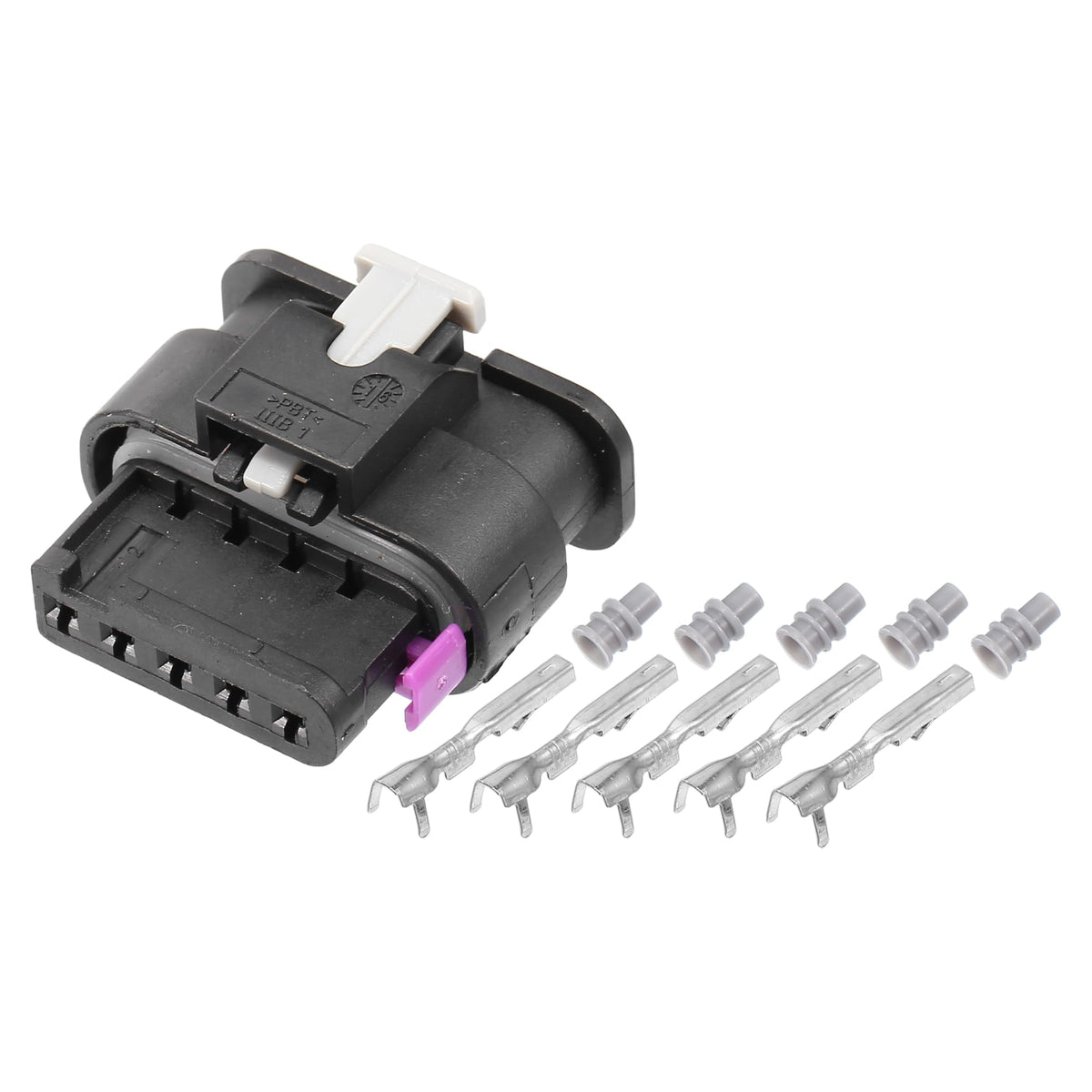 uxcell 4F0973705 1 Set 5 Pin MAF Connector Adapter Plug Clip Kit for VW