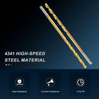 PATIKIL 1/16" Drill Bit 4341 High-Speed Steel for Thin Metal 2 Pcs