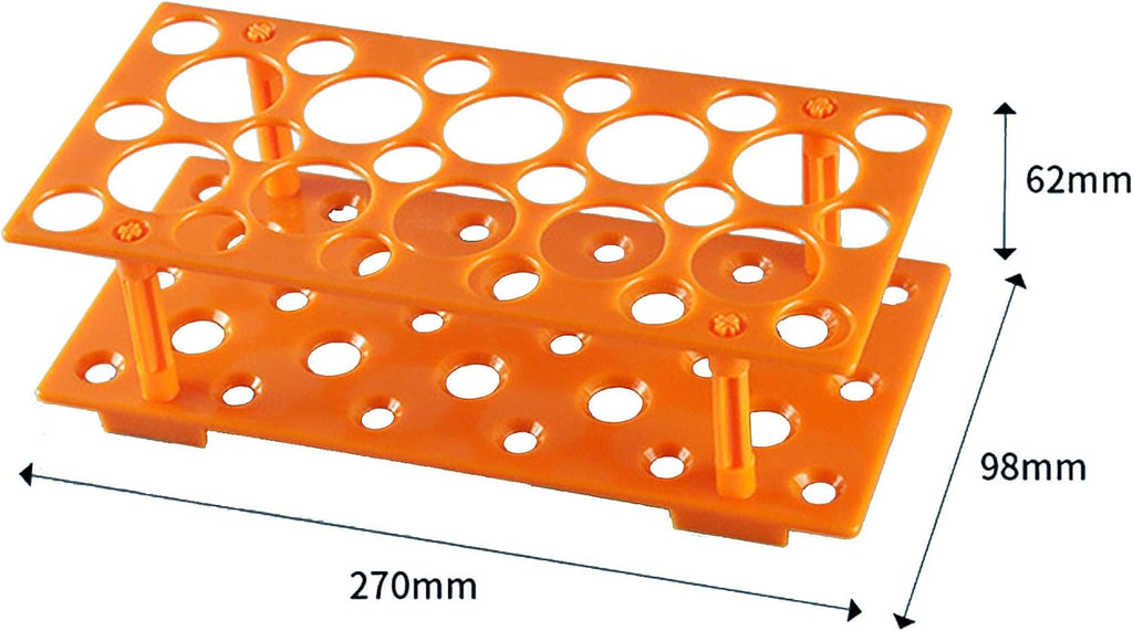 2 Packs Test Tube Racks,Centrifuge Tube Holder for 10ml/15ml/50ml, Detachable Plastic Stand 28 Well